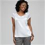 Beaded Jewel Neck Blouse, Frost, small