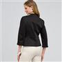 Ruffle Trim Jacket, Black, small