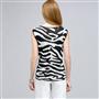 Sequined Animal Print Shell., Black & White, small