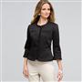 Ruffle Trim Jacket, Black, small