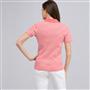 Knit Pullover, fiesta coral & white, small