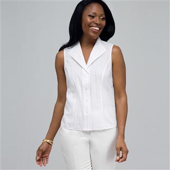 No-Iron Easy Care Sleeveless Shirt, , large