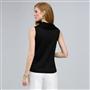 Sleeveless Cowl Neck Knit., Black, small