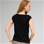 Sleeveless Beaded Shell, Black, small
